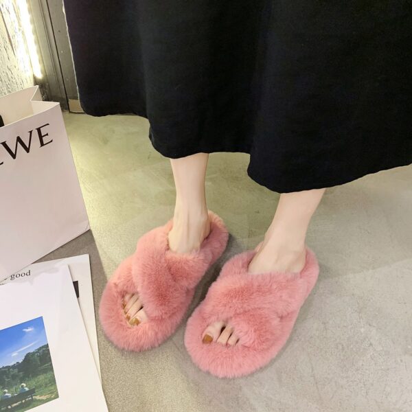 Women's Winter Fur Slippers for Home - Image 6