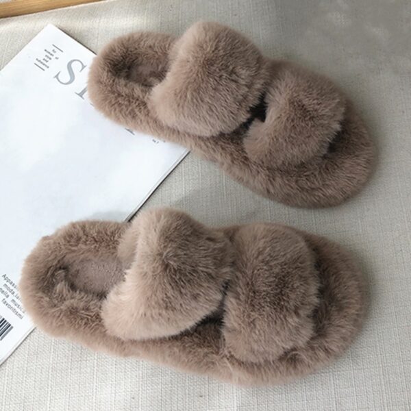 Women's Winter Fur Slippers for Home